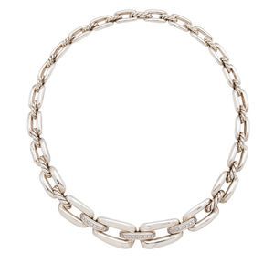 David Yurman Sterling Silver Diamond Wellesley Short Cable Necklace